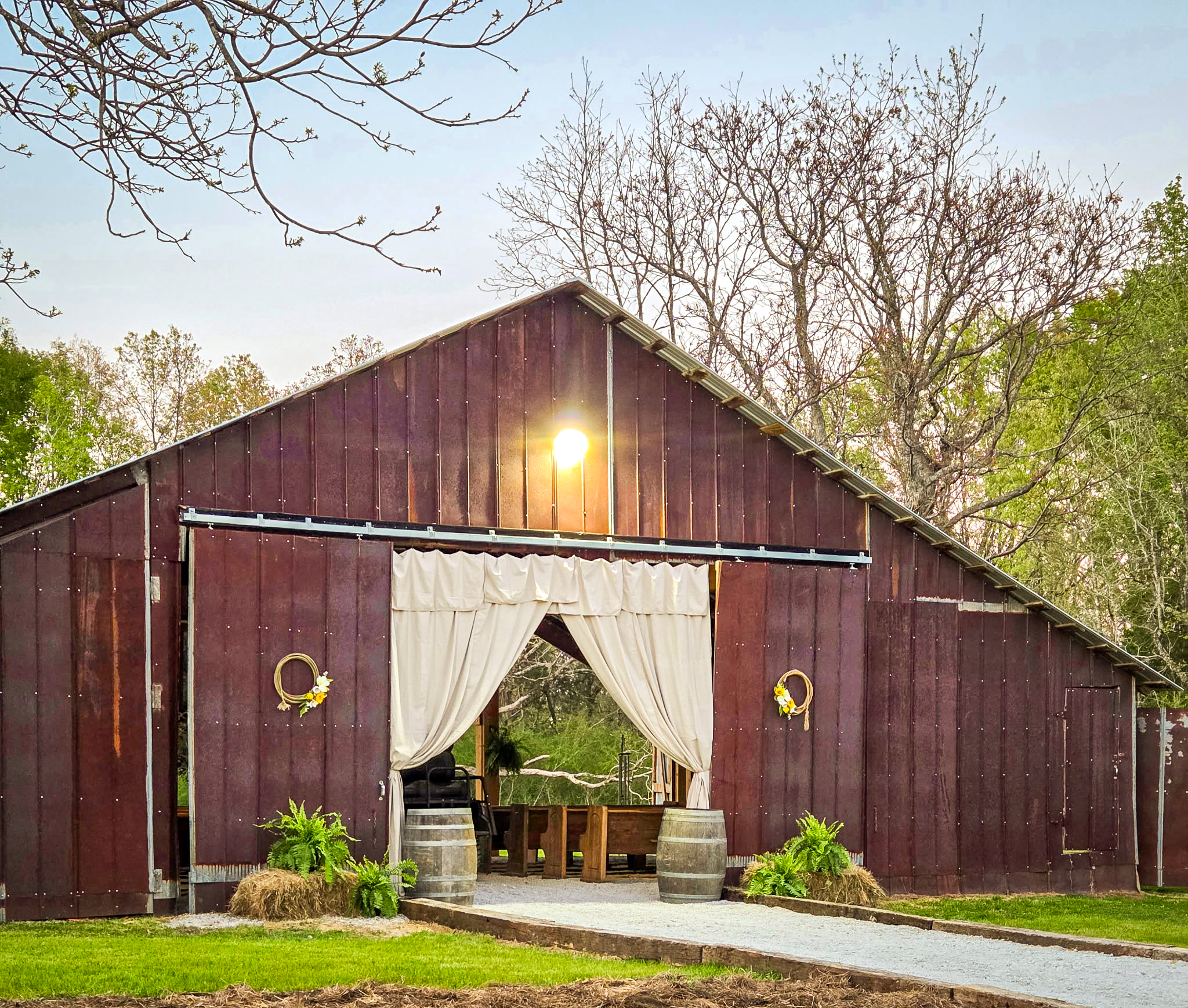 Morning light across the property